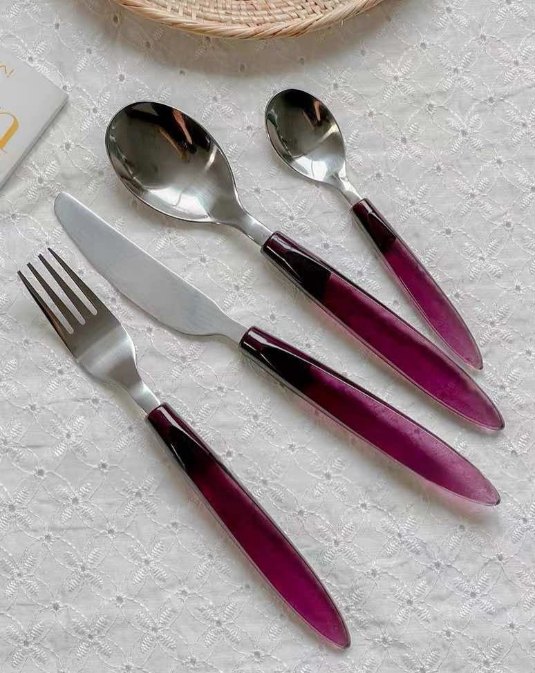 Meteor Flatware Set of 16 Pcs Sleek Modern Cutlery Set