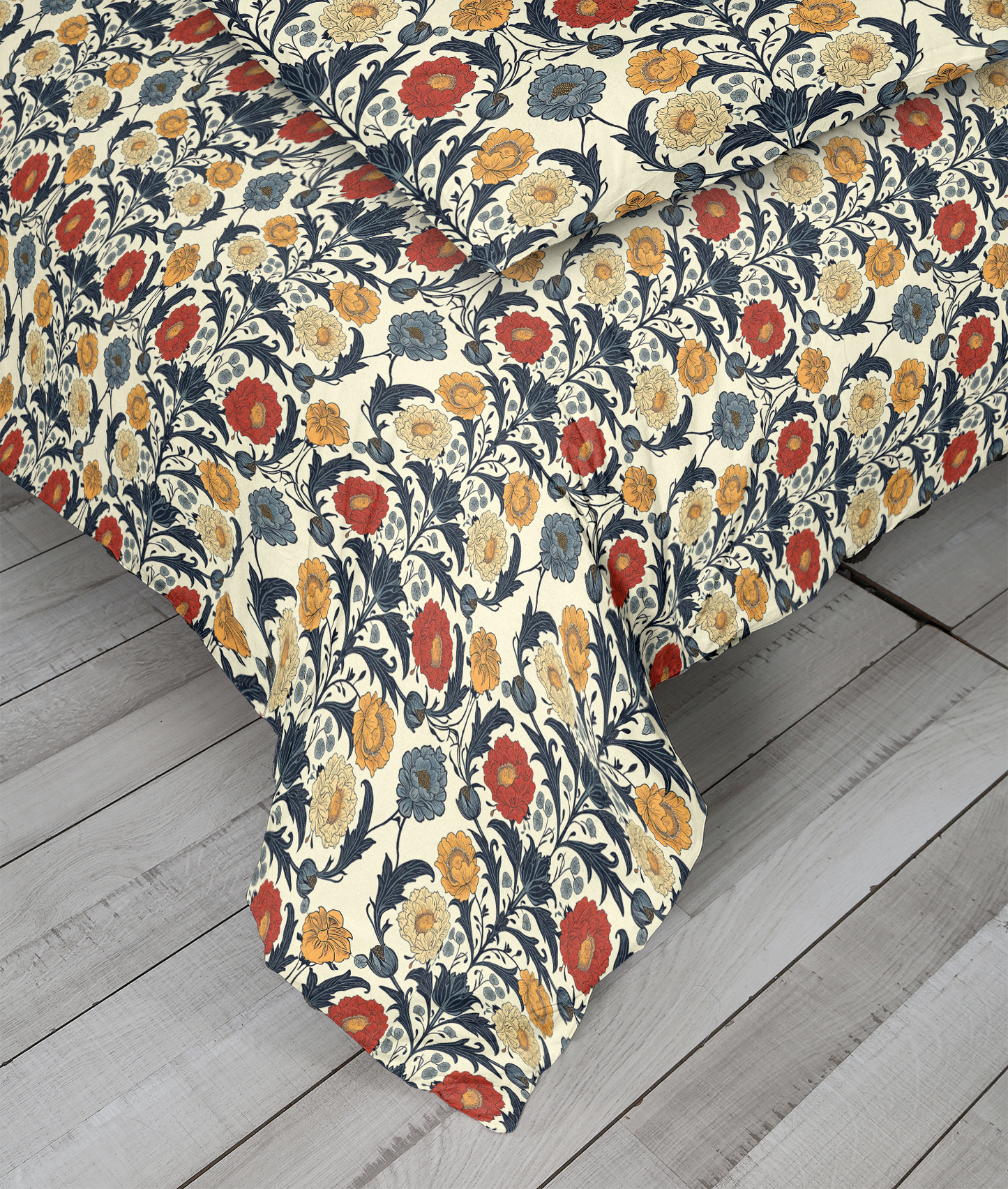 William Morris Elegant Reversible Duvet Cover Set 5 Piece