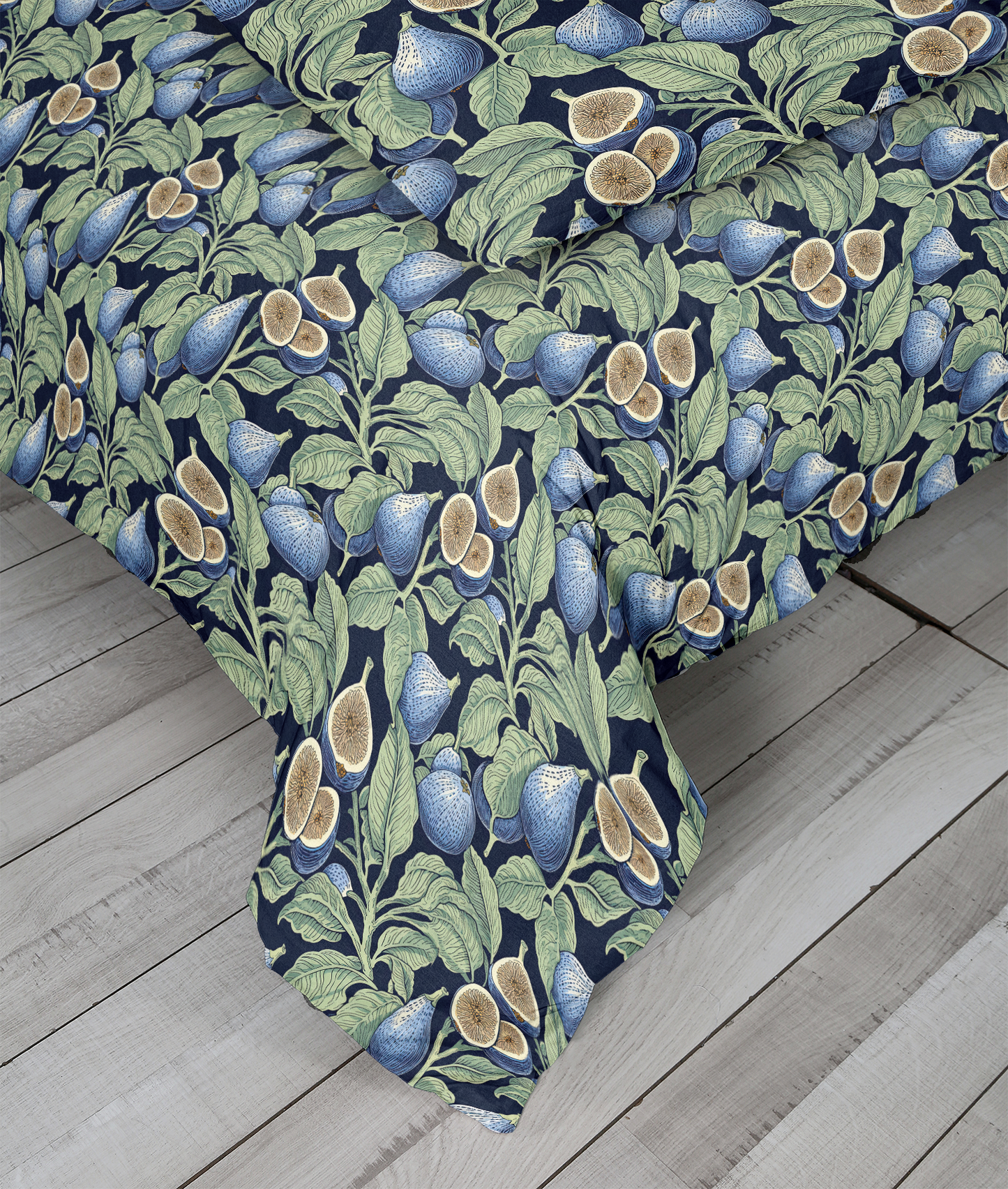 William Morris Inspired Reversible Duvet Cover Set 5 Piece