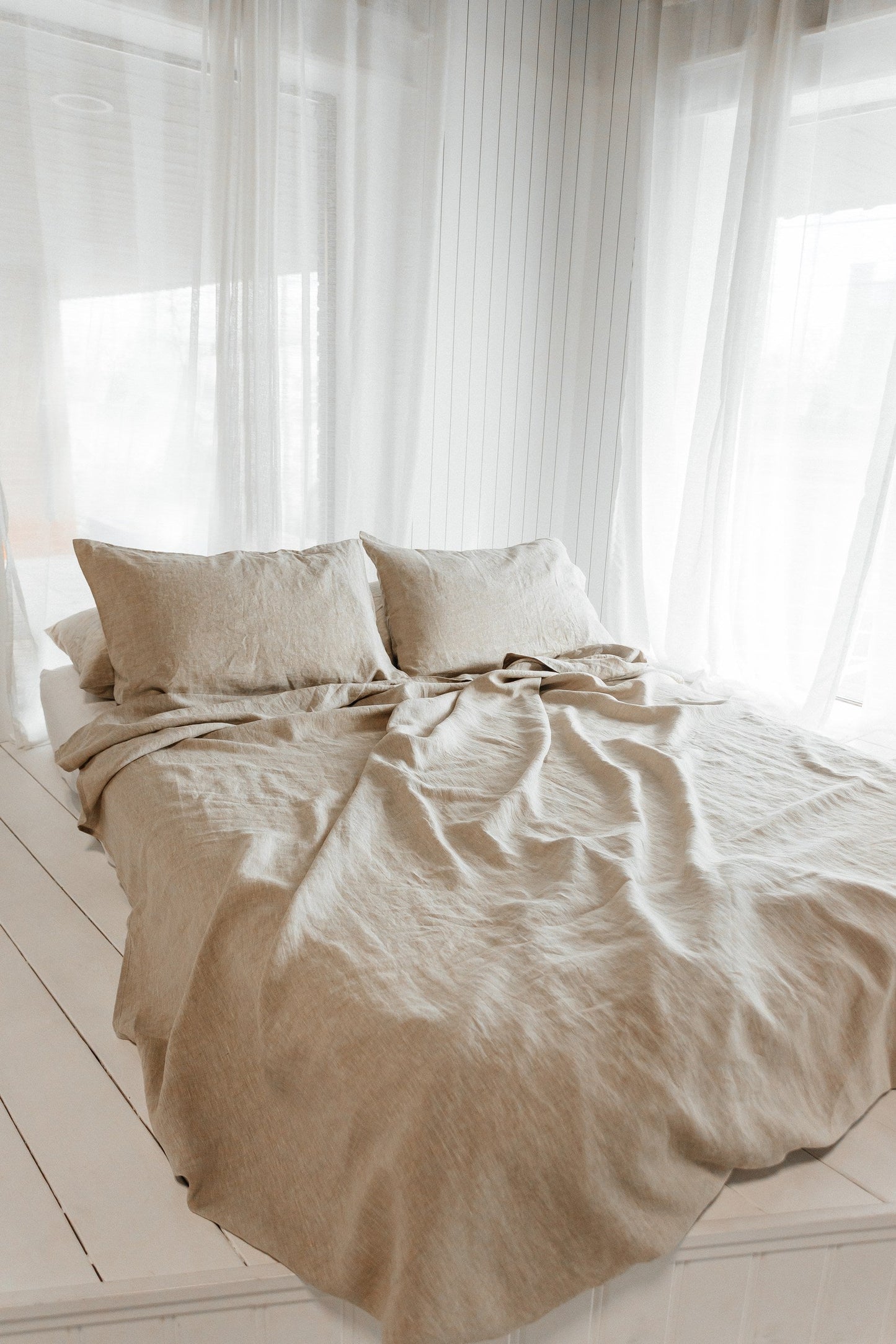 Trieste Linen Sheet Set 100% Linen Stonewashed For Cool Comfort