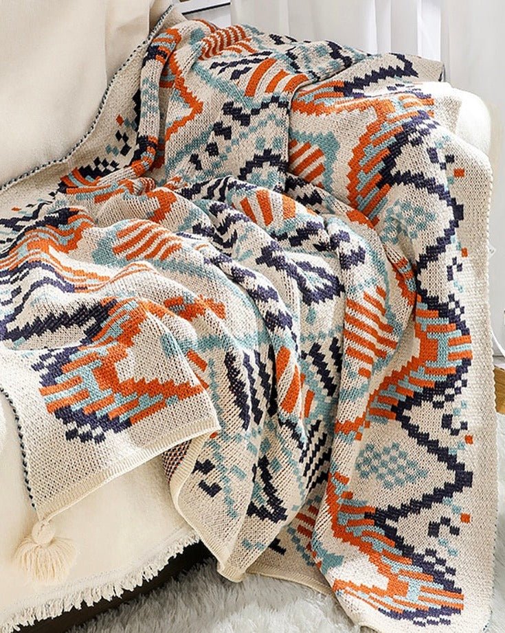 Bohemian Luxe Oversized Throw Blanket for Ultimate Comfort