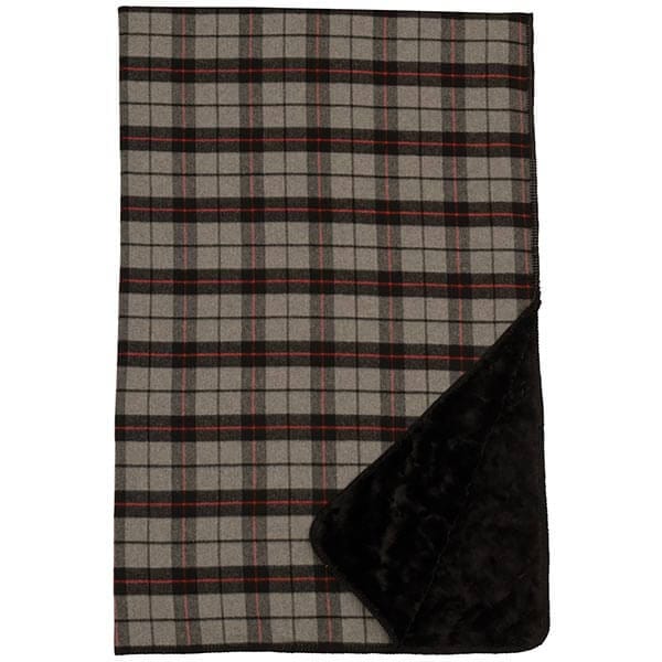 Reversible Ponderosa Plaid Throw Blanket in Gray