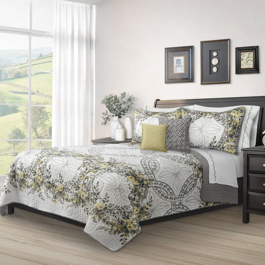 Forever Yellow Twin Quilt Bedding Set With Sham For Kids
