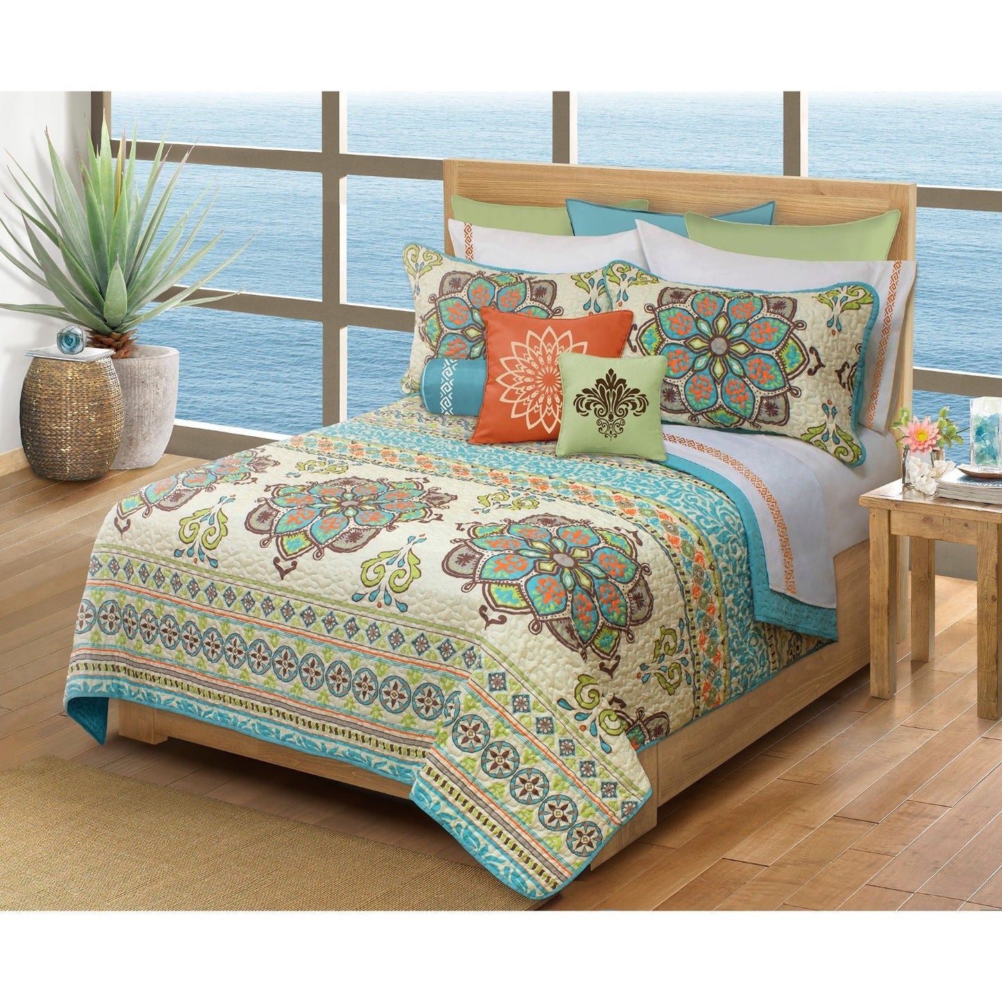 Majorca Kids Twin Quilt Bedding Set 2 Piece With Sham By DecoElegance