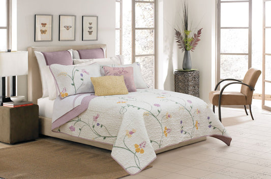 King Size Serenade Quilt Bedding Set 3 Piece Woven Bedspread