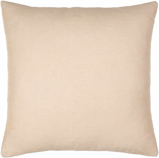 Rockcreek Taupe 100 Percent Linen Woven Square Pillow Cover For Home Decor