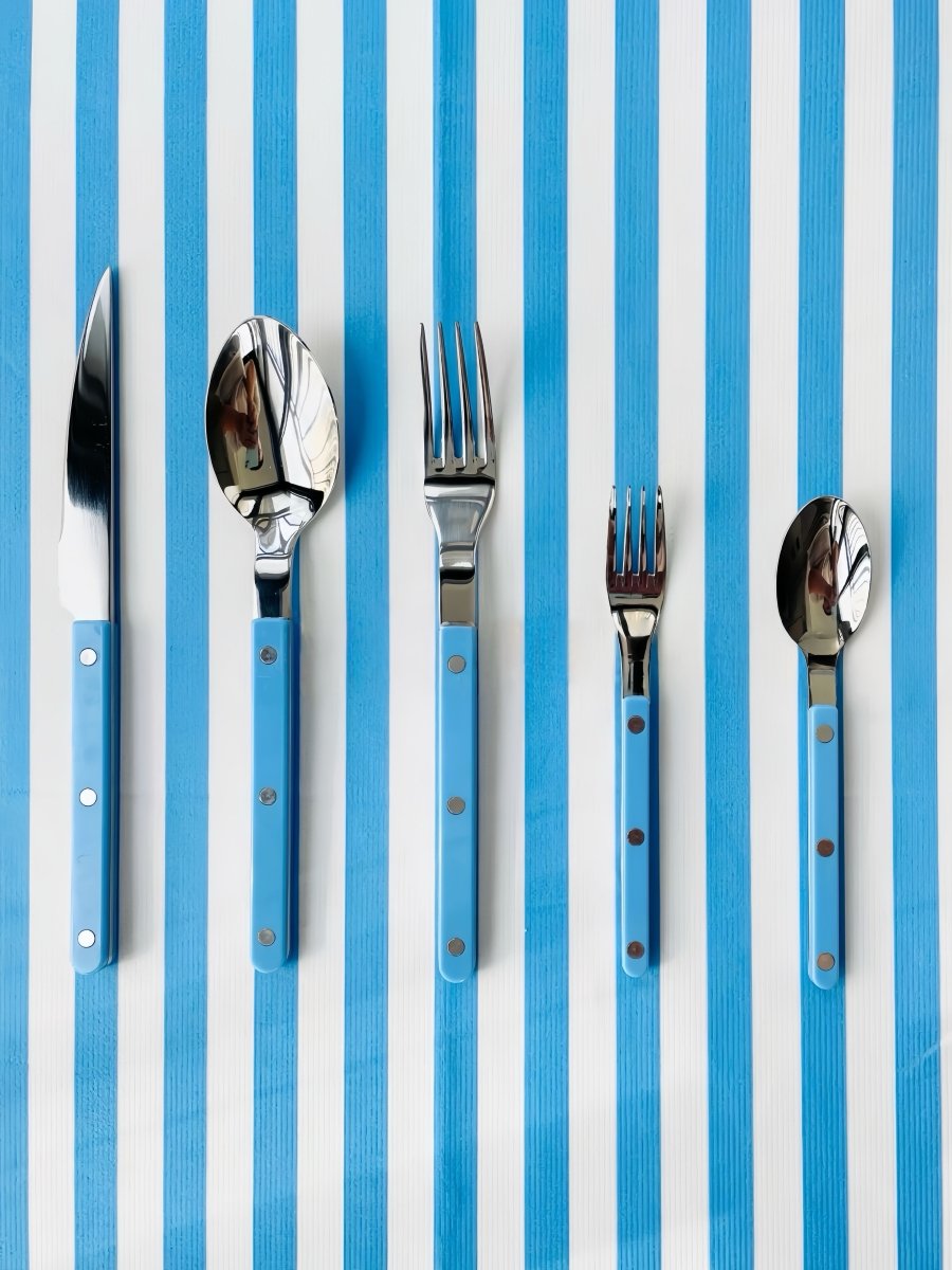Dopamine Stainless Steel Rivet Flatware Set 10 Piece Bistrot Style
