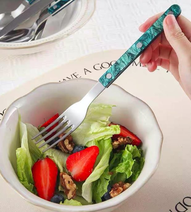 Set Of 10 Pcs Modern French Flatware Bistrot Style Cutlery