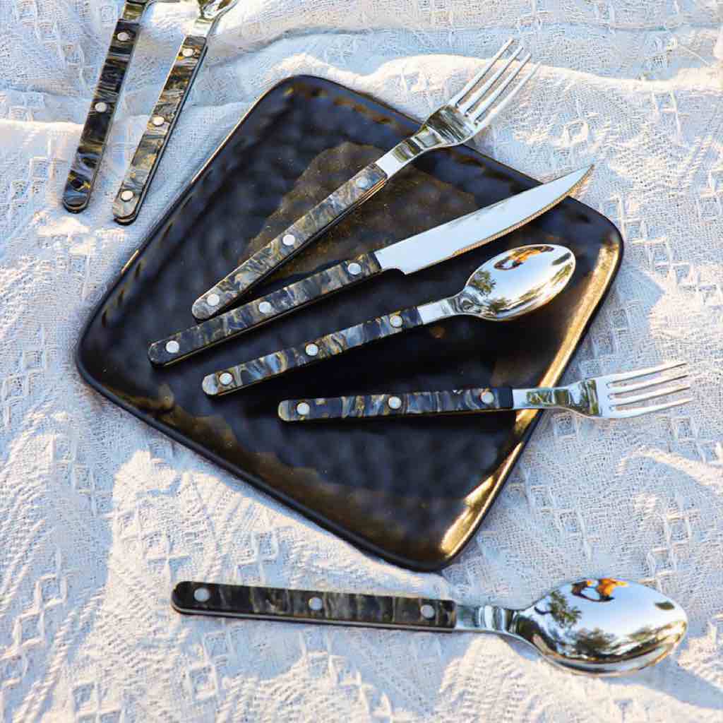 Set Of 10 Pcs Modern French Flatware Bistrot Style Cutlery