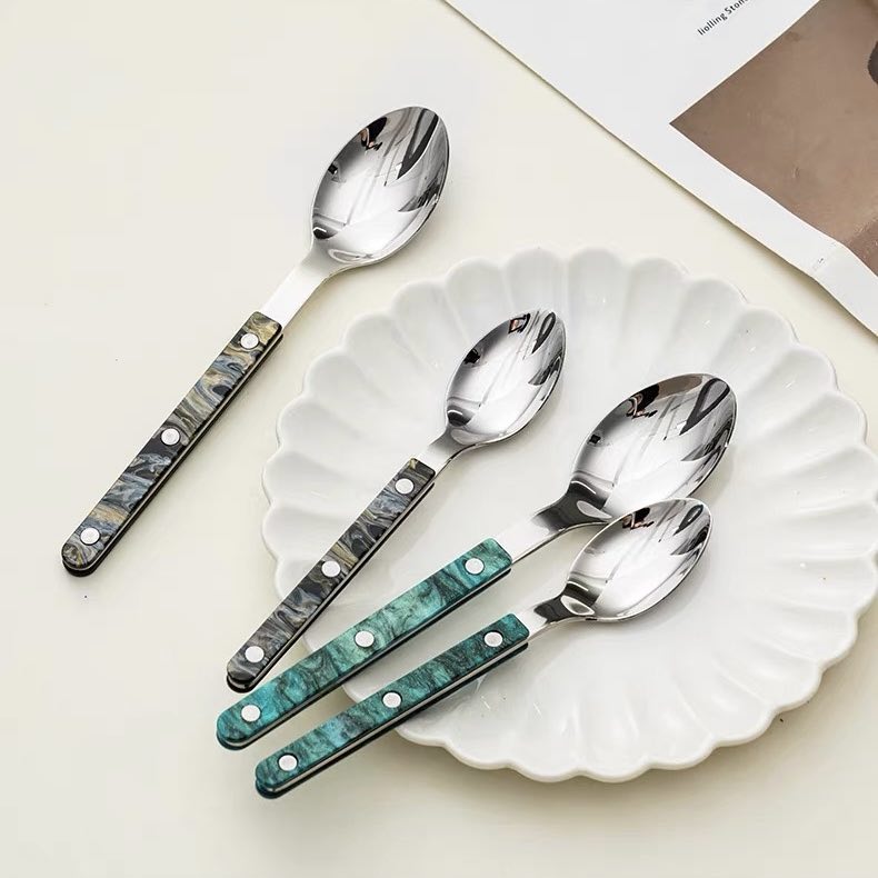 Set Of 10 Pcs Modern French Flatware Bistrot Style Cutlery