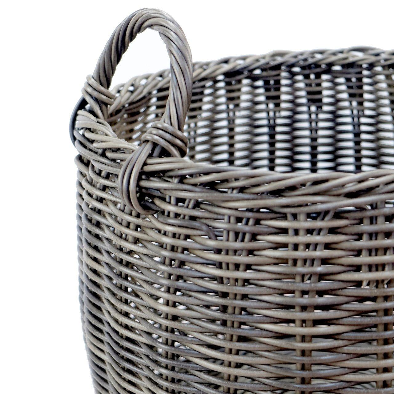 Set of 2 Hand-Woven Wicker Storage Baskets - 13" & 16.5" for Organizing Home Essentials