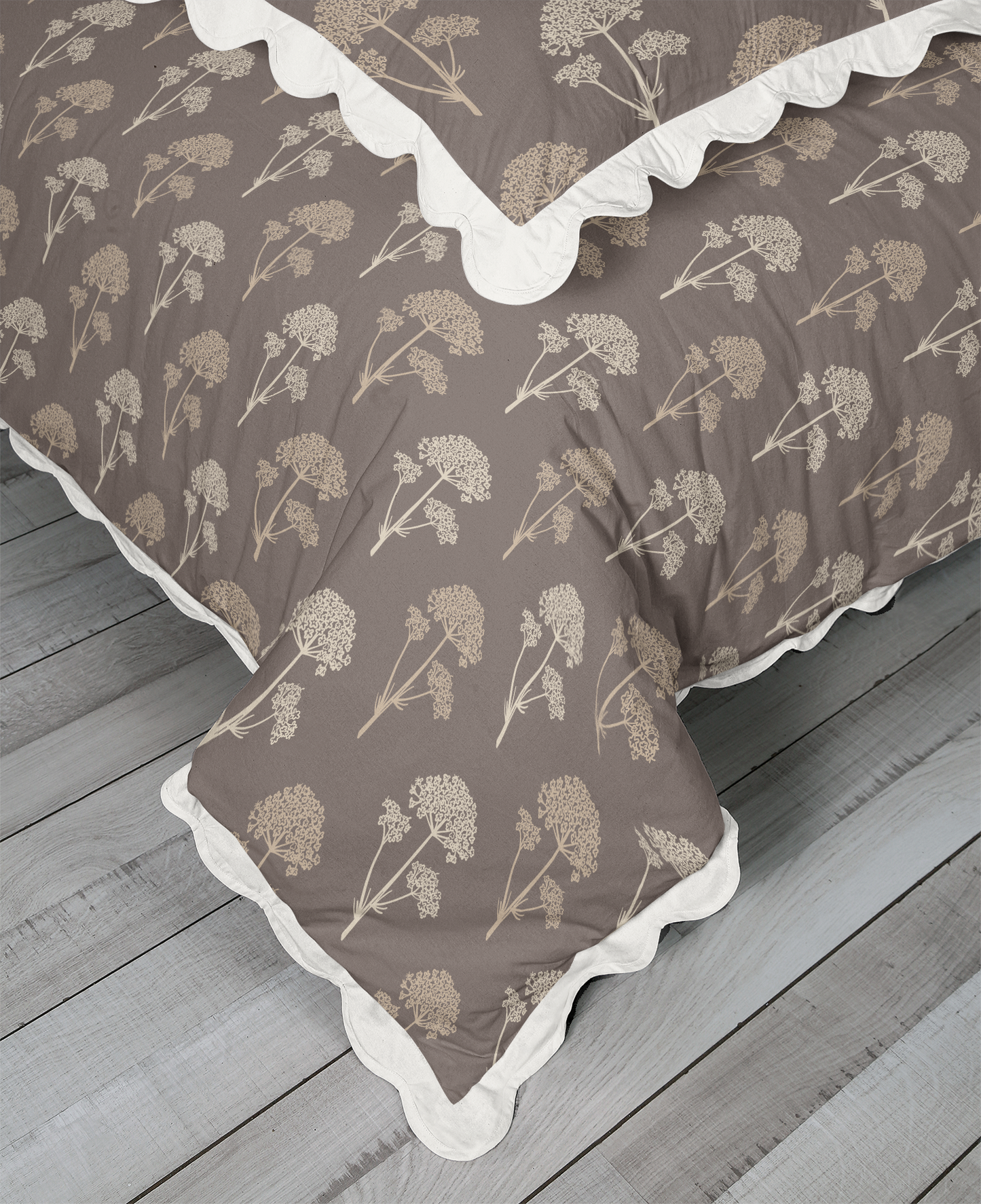 5 Piece Cotton Duvet Cover Set Queen Size Naturally Refined