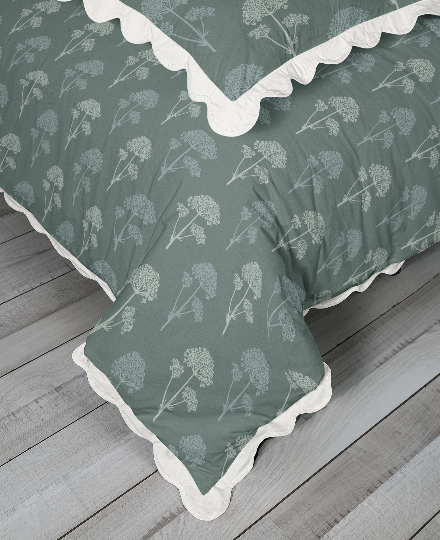 5 Piece Cotton Duvet Cover Set Queen Size Naturally Refined