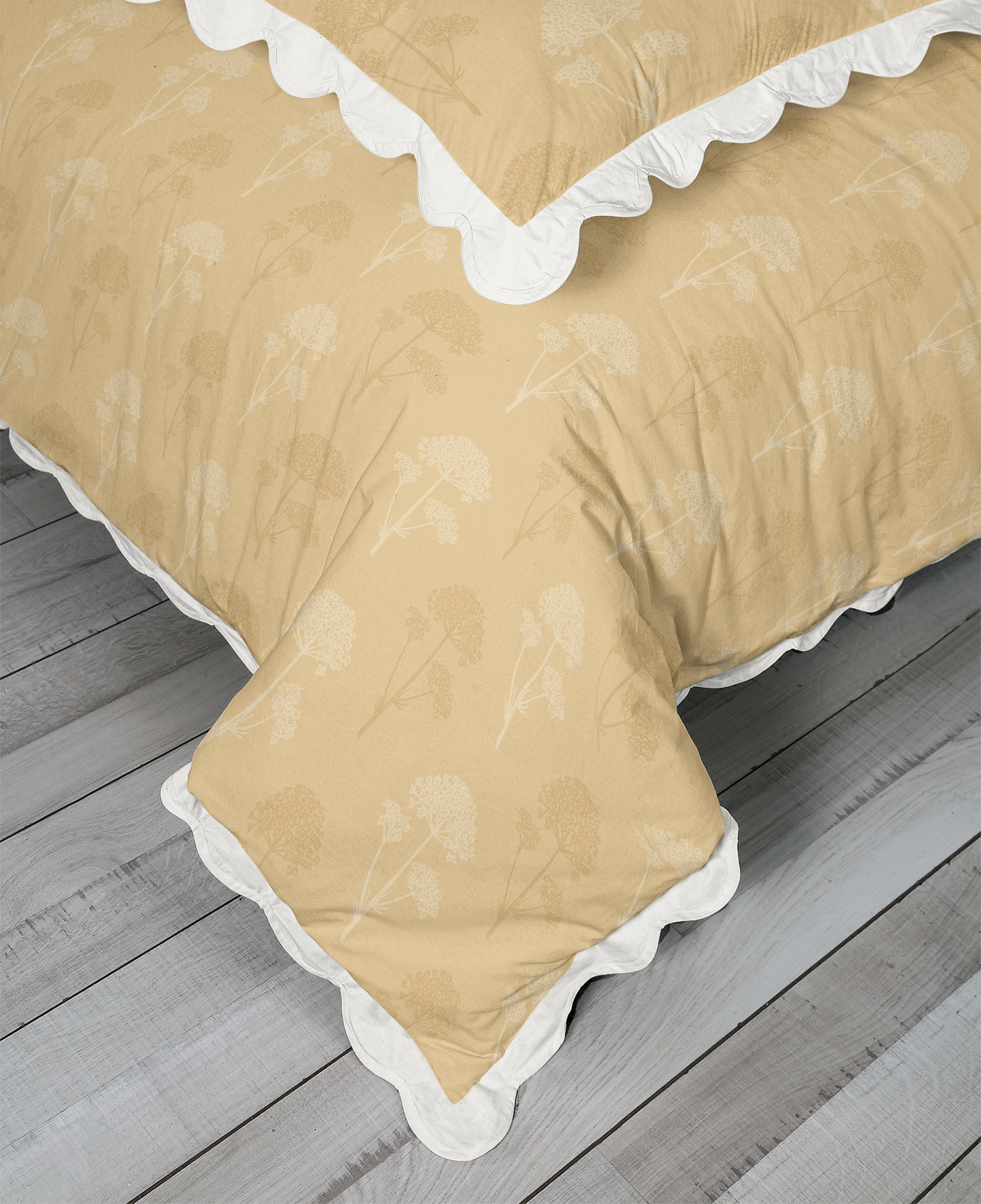 5 Piece Cotton Duvet Cover Set Queen Size Naturally Refined