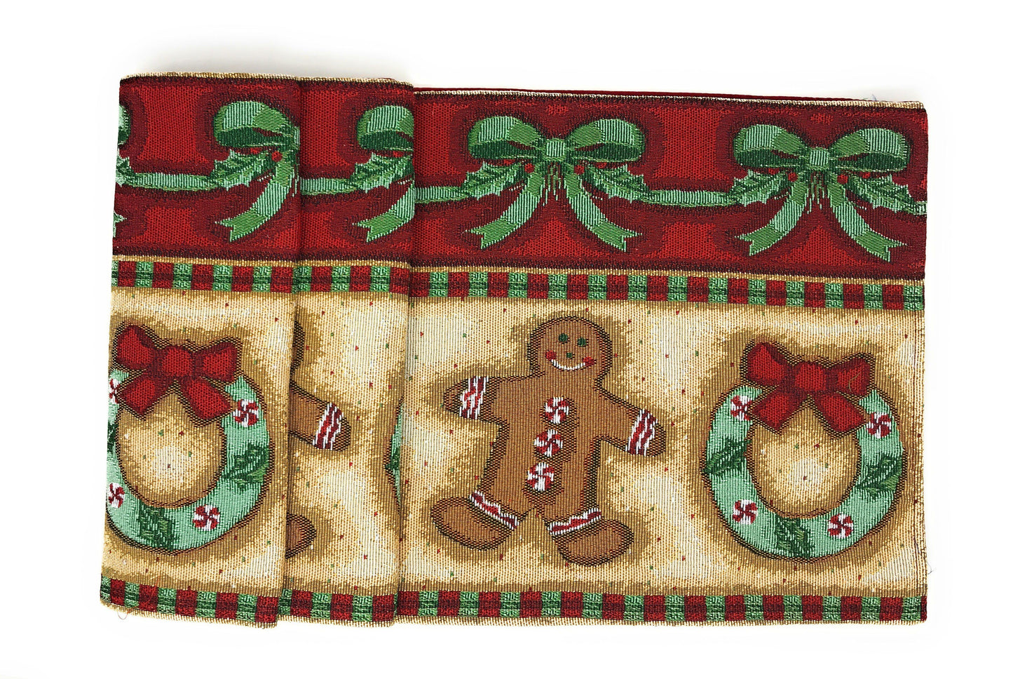 DaDa Bedding Gingerbread Snowman Table Runner Holiday Decor