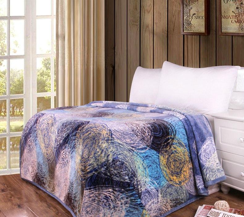 Swirly navy blue abstract fleece flannel throw blanket, 50x60 inches.