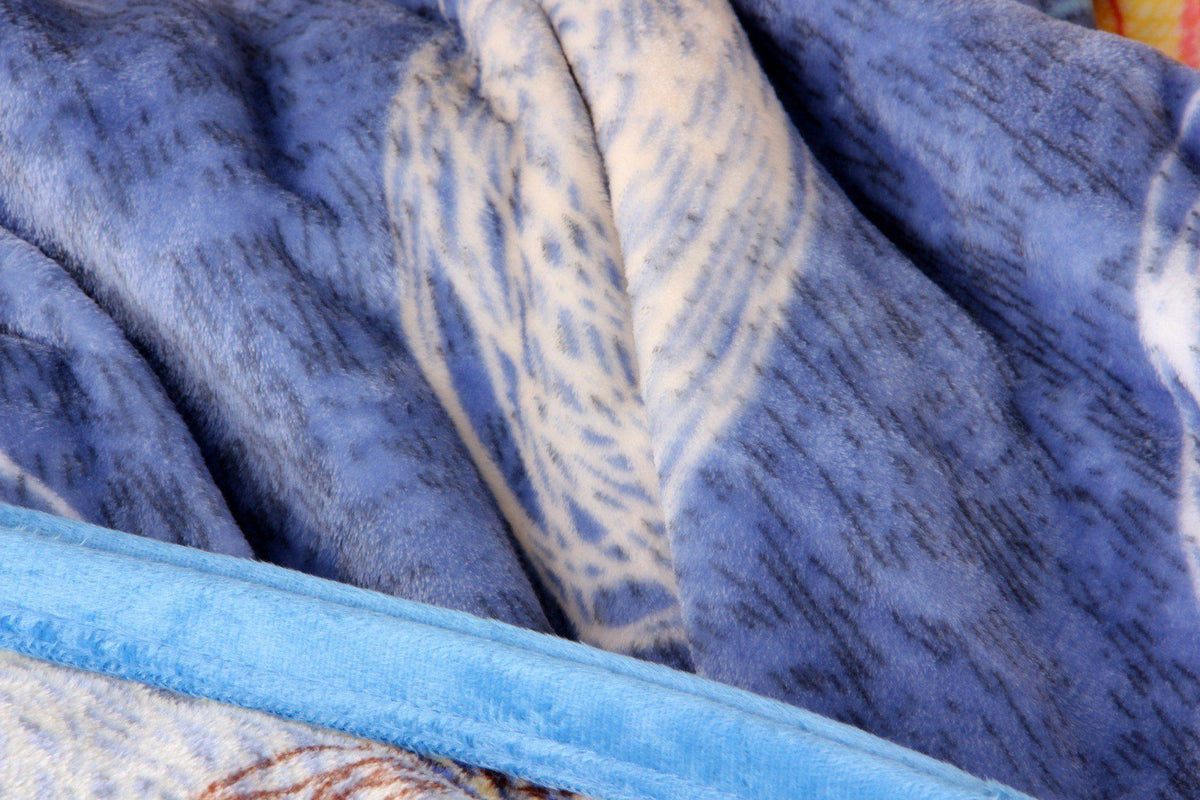 Navy blue abstract swirl fleece flannel throw blanket 50x60