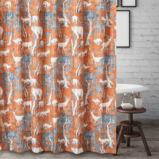 Forest Animal Friends Shower Curtain