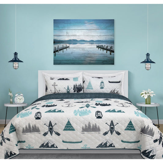 Wov Printed Quilt Bedding Set 3 Piece Queen Size Signature Print